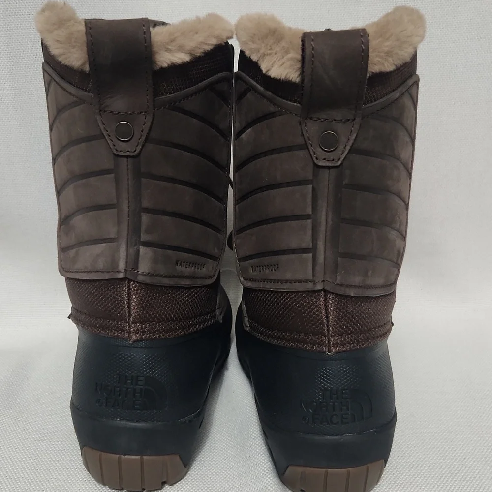 Women's Brown Waterproof Winter Lace-Up Boots
